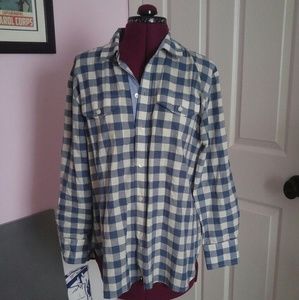 Madewell Blue Gingham Button Down Shirt